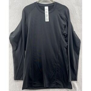 Athlio Shirt Men's Large Cool Dry Fit Long Sleeve Compression Shirt Black